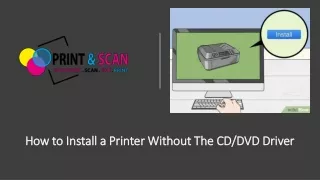 How to Install a Printer Without The CD