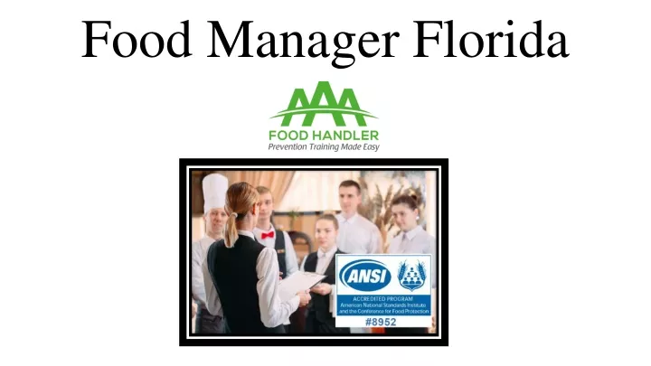 food manager florida