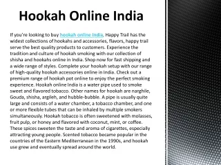 Hookah Online India