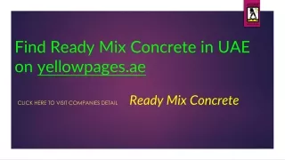 Ready Mix Concrete in UAE