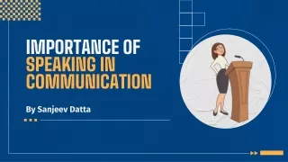 importance of speaking in communication