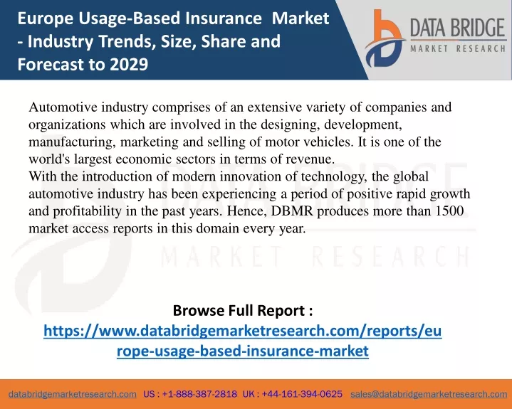 europe usage based insurance market industry