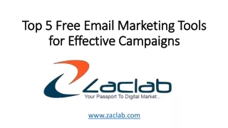 Top 5 Free Email Marketing Tools for Effective