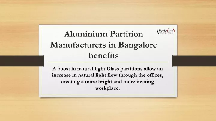 aluminium partition manufacturers in bangalore