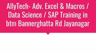 ERP SD Course In Bangalore
