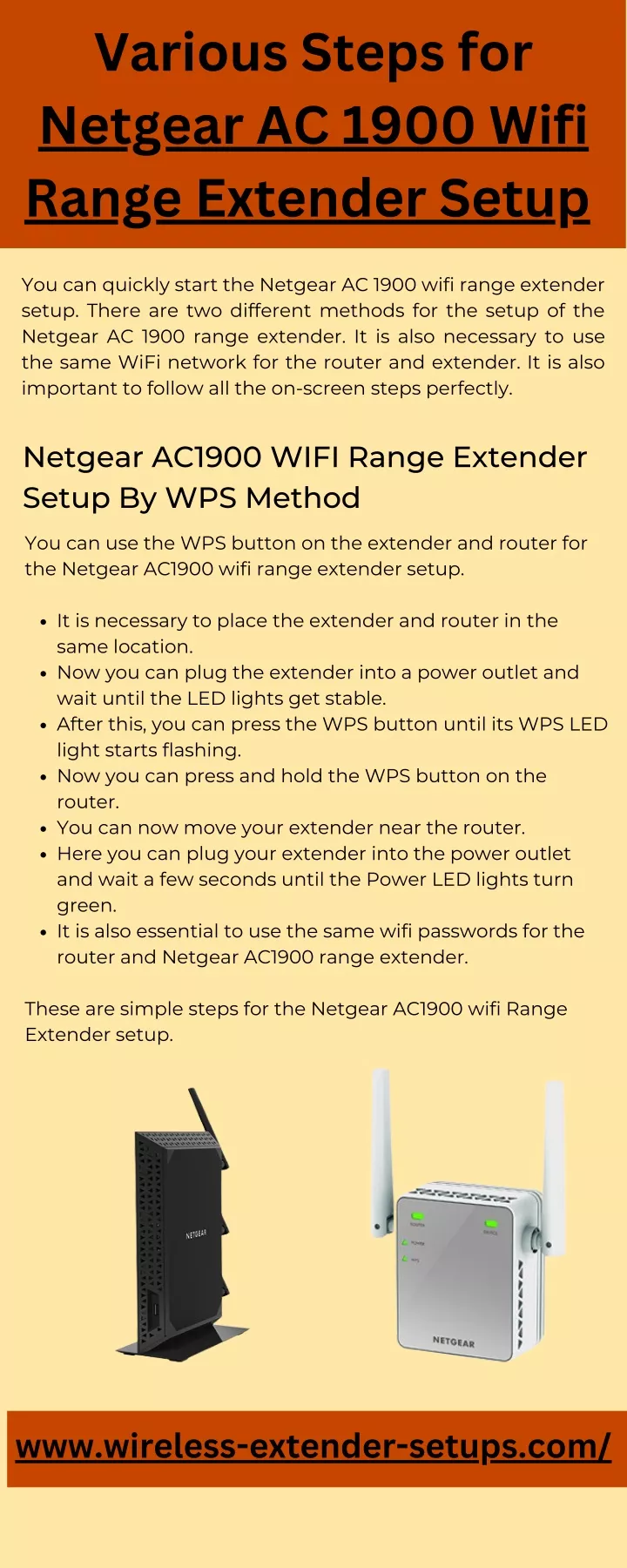 various steps for netgear ac 1900 wifi range