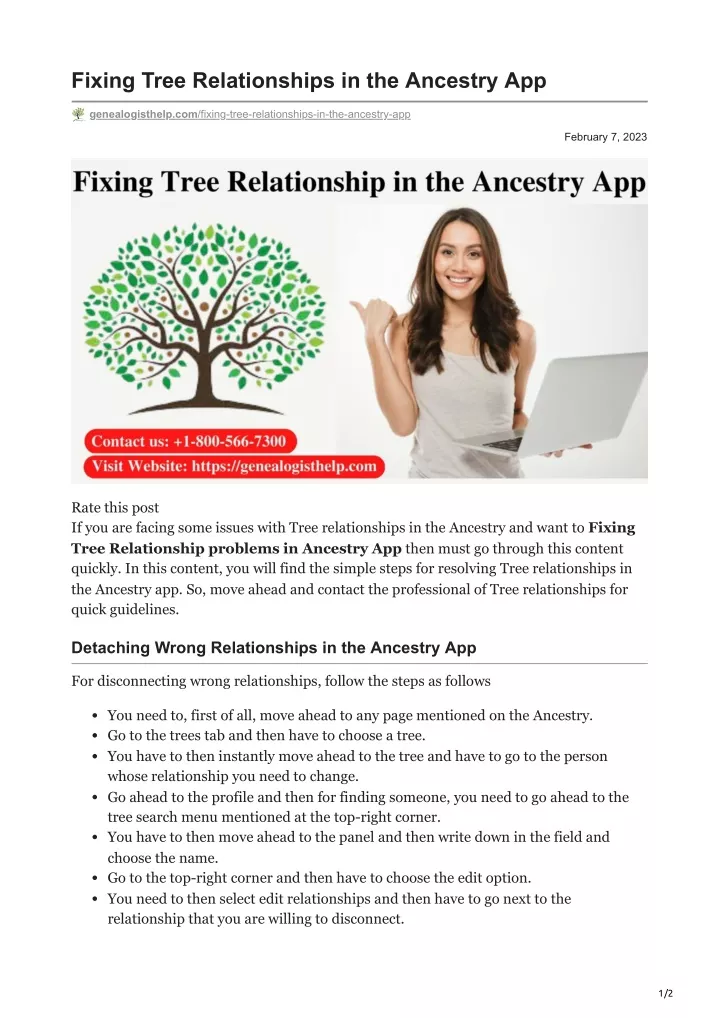 fixing tree relationships in the ancestry app
