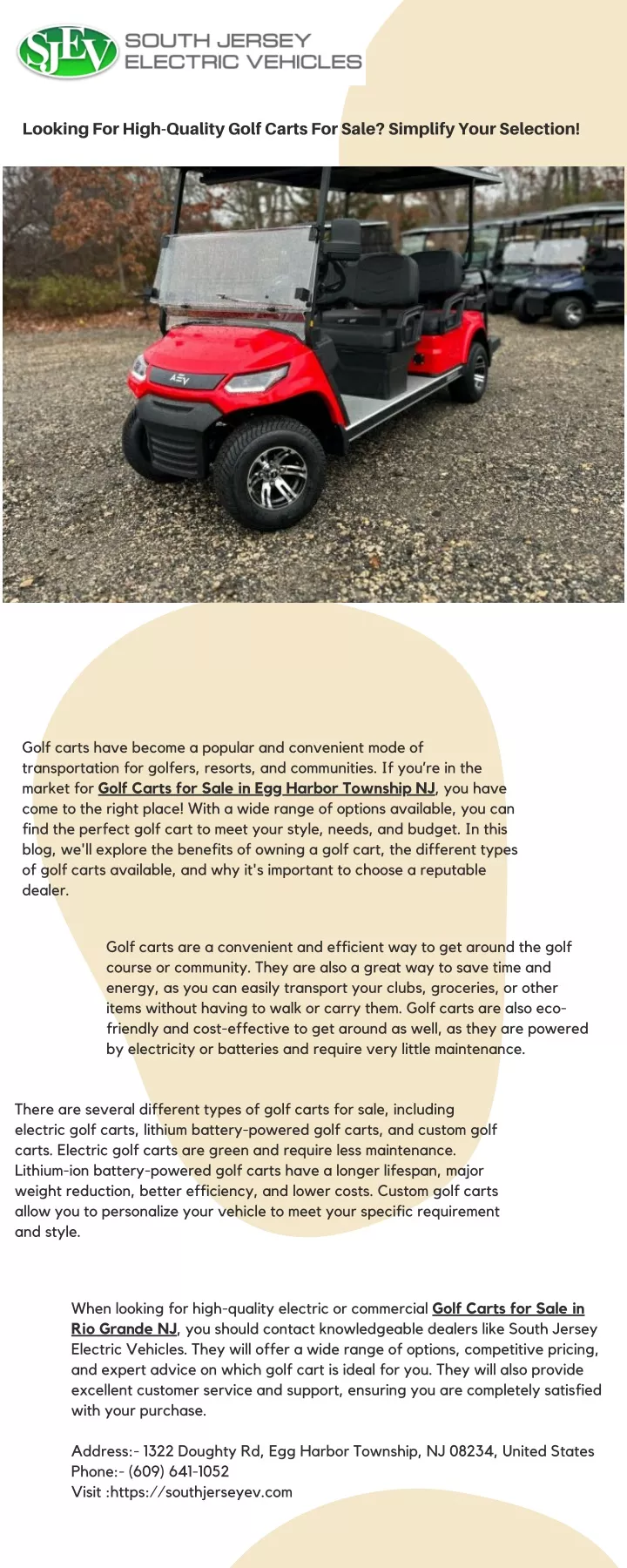 looking for high quality golf carts for sale