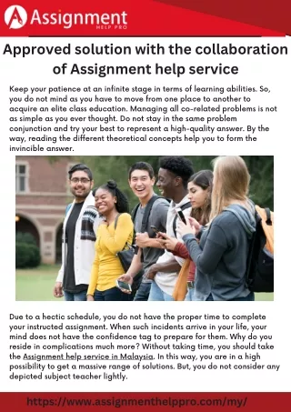 Approved solution with the collaboration of Assignment help service