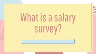 What is a salary survey_