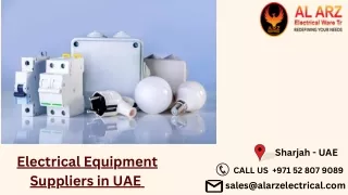 Electrical Equipment Suppliers in UAE | Alarzelectrical UAE