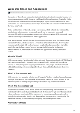 web3 use cases and applications