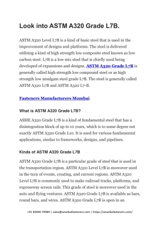 look into astm a320 grade l7b