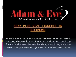 Sexy Lingerie for Plus Size Women in Richmond