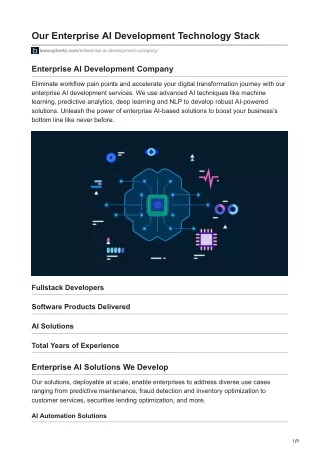 Enterprise AI Development Company and Technology Stack