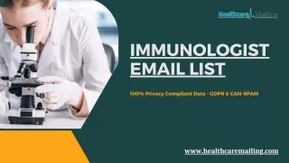 Immunologist Email List