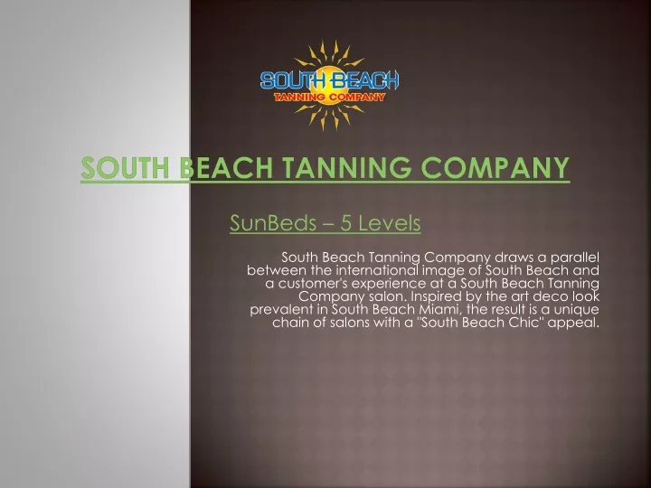 south beach tanning company