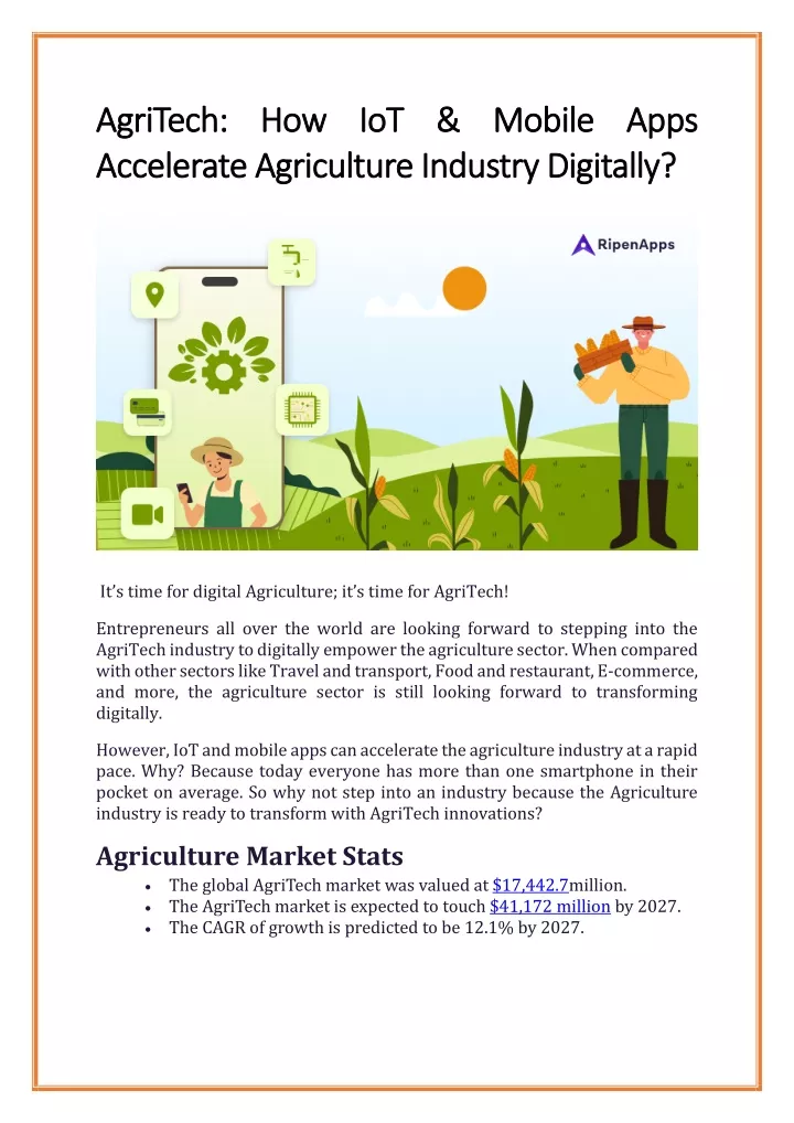 agritech how iot agritech how iot mobile apps