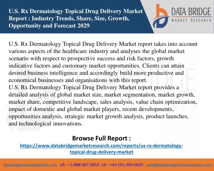 u s rx dermatology topical drug delivery market