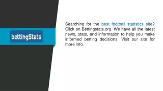 Best Football Statistics Site  Bettingstats.org