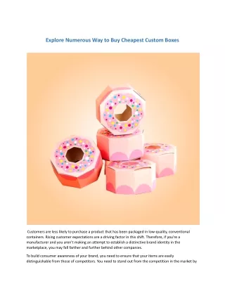Cheapest custom boxes