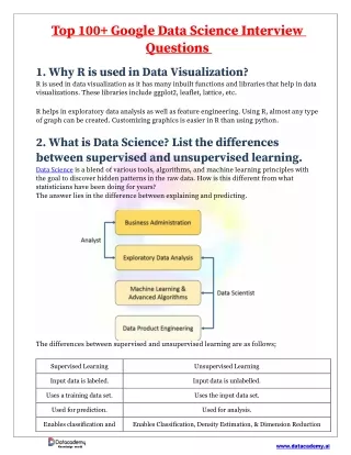 Top 100  Google Data Science Interview Questions