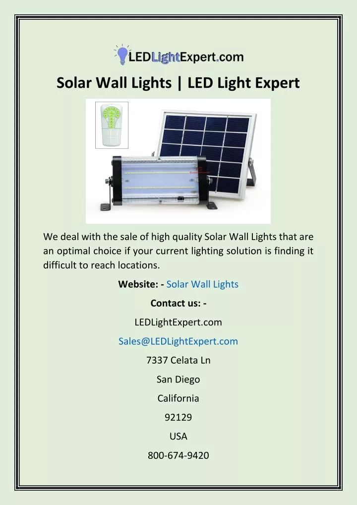 solar wall lights led light expert