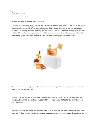 pop up toaster
