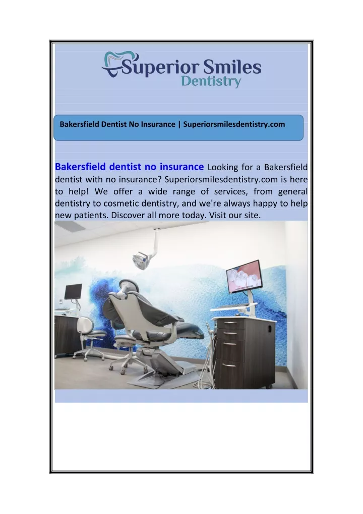 bakersfield dentist no insurance