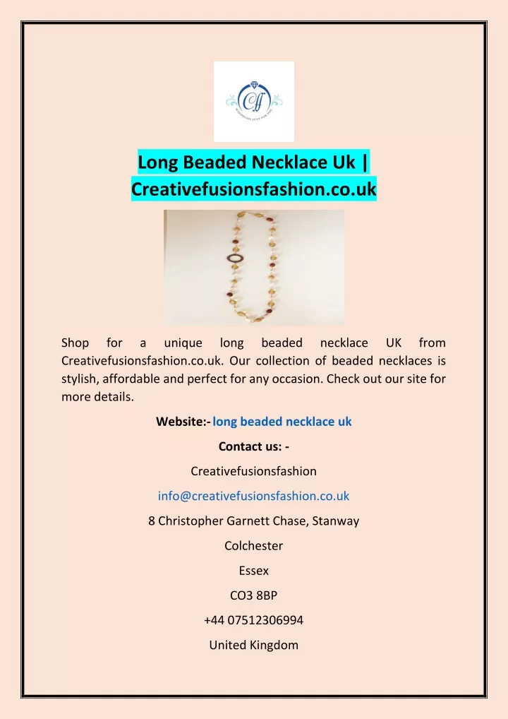 long beaded necklace uk creativefusionsfashion