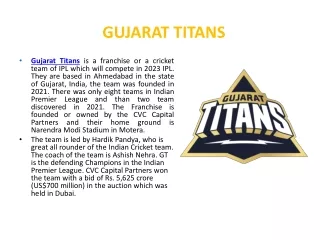 GUJARAT TITANS