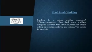 Food Truck Wedding  Coffeecaboose.com.au