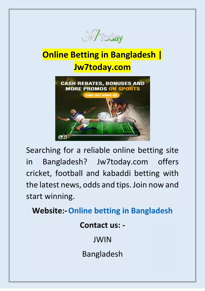 online betting in bangladesh jw7today com