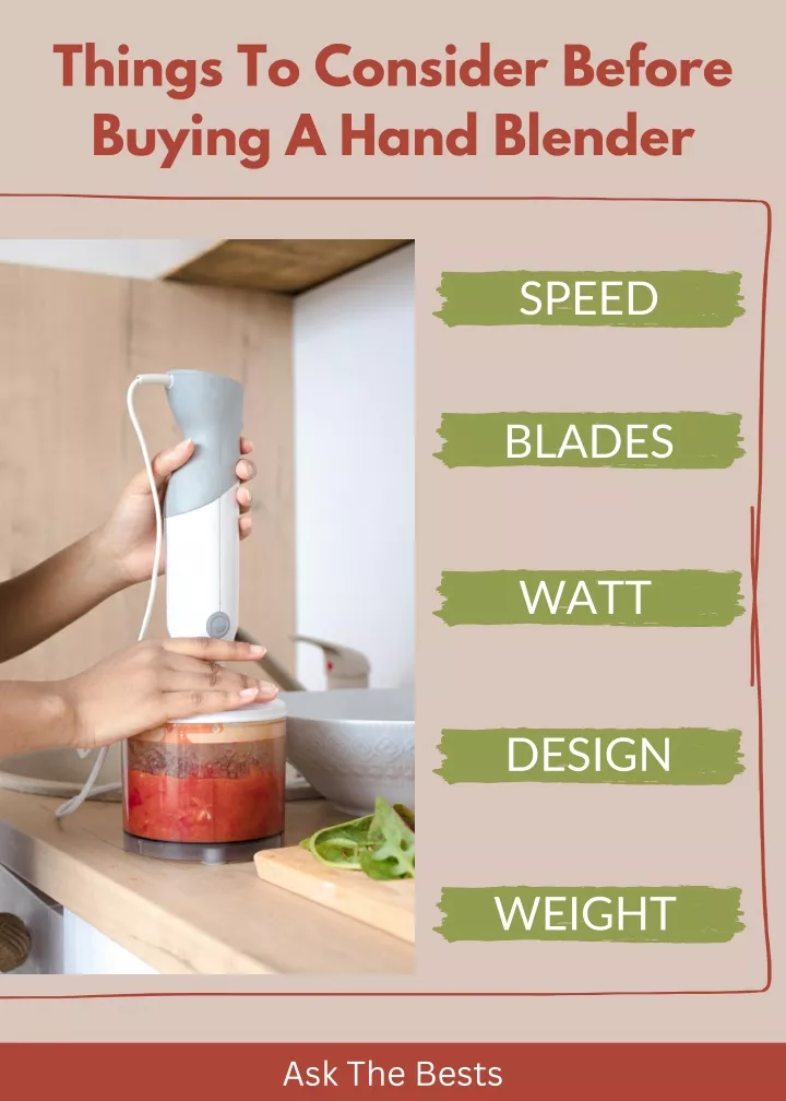 things to consider before buying a hand blender