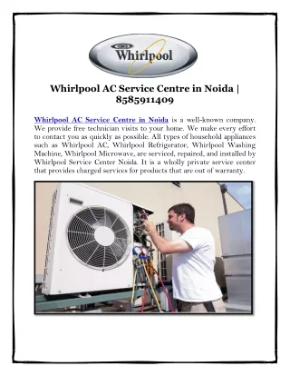 Whirlpool AC Service Centre in Noida | 8585911409