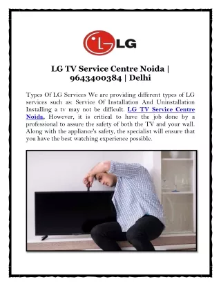 LG TV Service Centre Noida