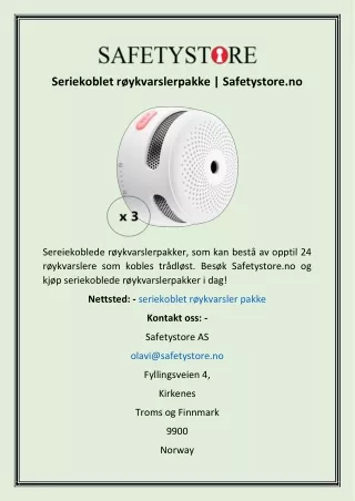 Seriekoblet røykvarslerpakke  Safetystore.no