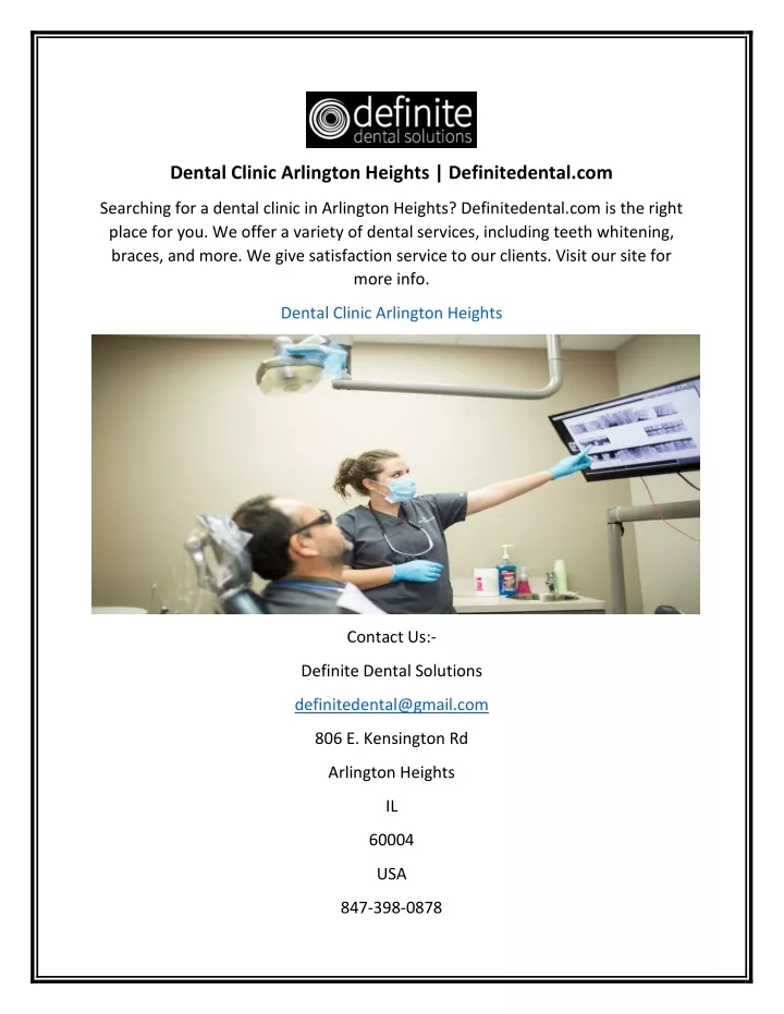 dental clinic arlington heights definitedental com