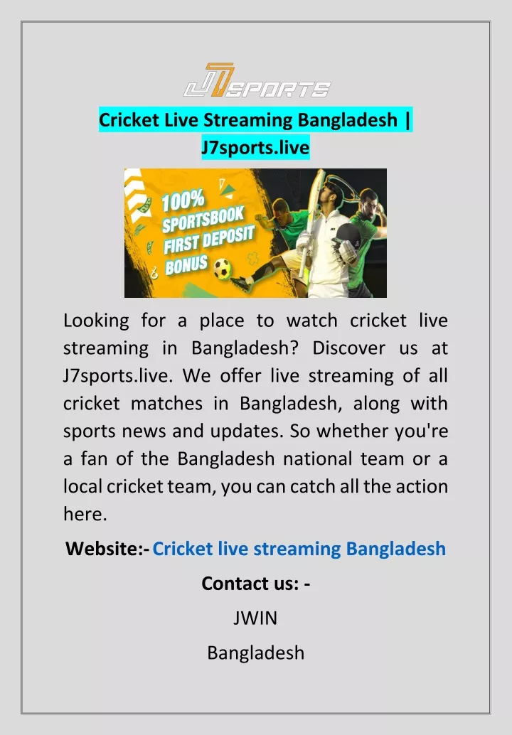cricket live streaming bangladesh j7sports live