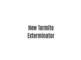 new termite exterminator