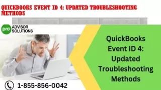 quickbooks event id 4 updated troubleshooting methods