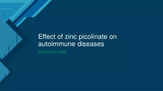 Effect of zinc picolinate