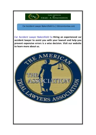 Car Accident Lawyer Bakersfield Ca  Edmonstonlaw.com