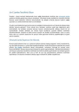 uv uv c lamba tercihiniz olsun c lamba tercihiniz