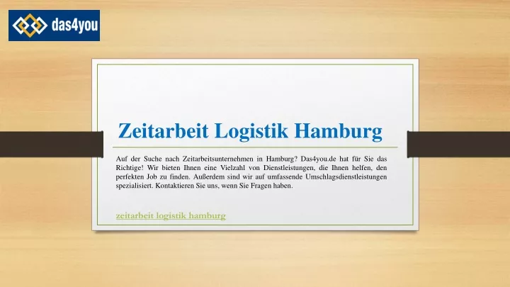 zeitarbeit logistik hamburg