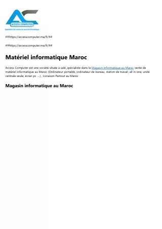 https accesscomputer ma fr