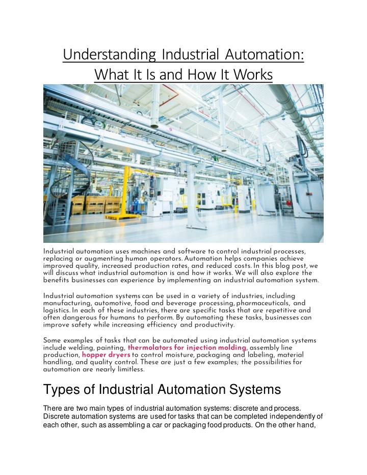 understanding industrial automation what