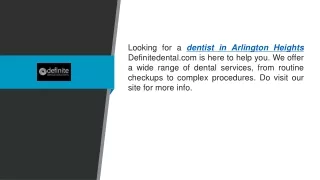 Dentist In Arlington Heights  Definitedental.com