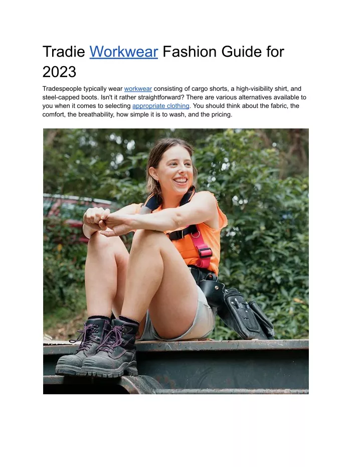 tradie workwear fashion guide for 2023
