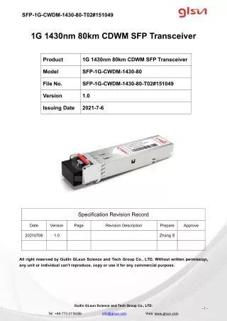sfp 1g cwdm 1430 80 t02 151049